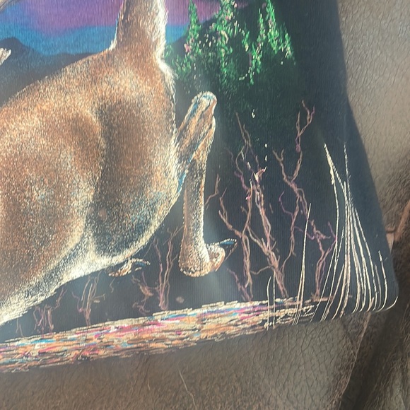 Hazel woods premium cotton tee XL black with buck-front&back heavy weight tee - Picture 12 of 14